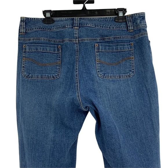 Style & Co Jeans size 16P 9988 Embellished bootcut spandex Blue Medium Wash - Picture 6 of 7
